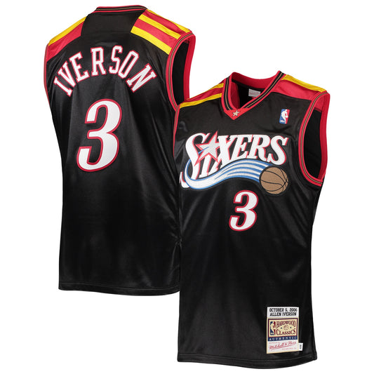 Allen Iverson Philadelphia 76ers Mitchell & Ness Hardwood Classics Authentic 2006 Jersey - Black